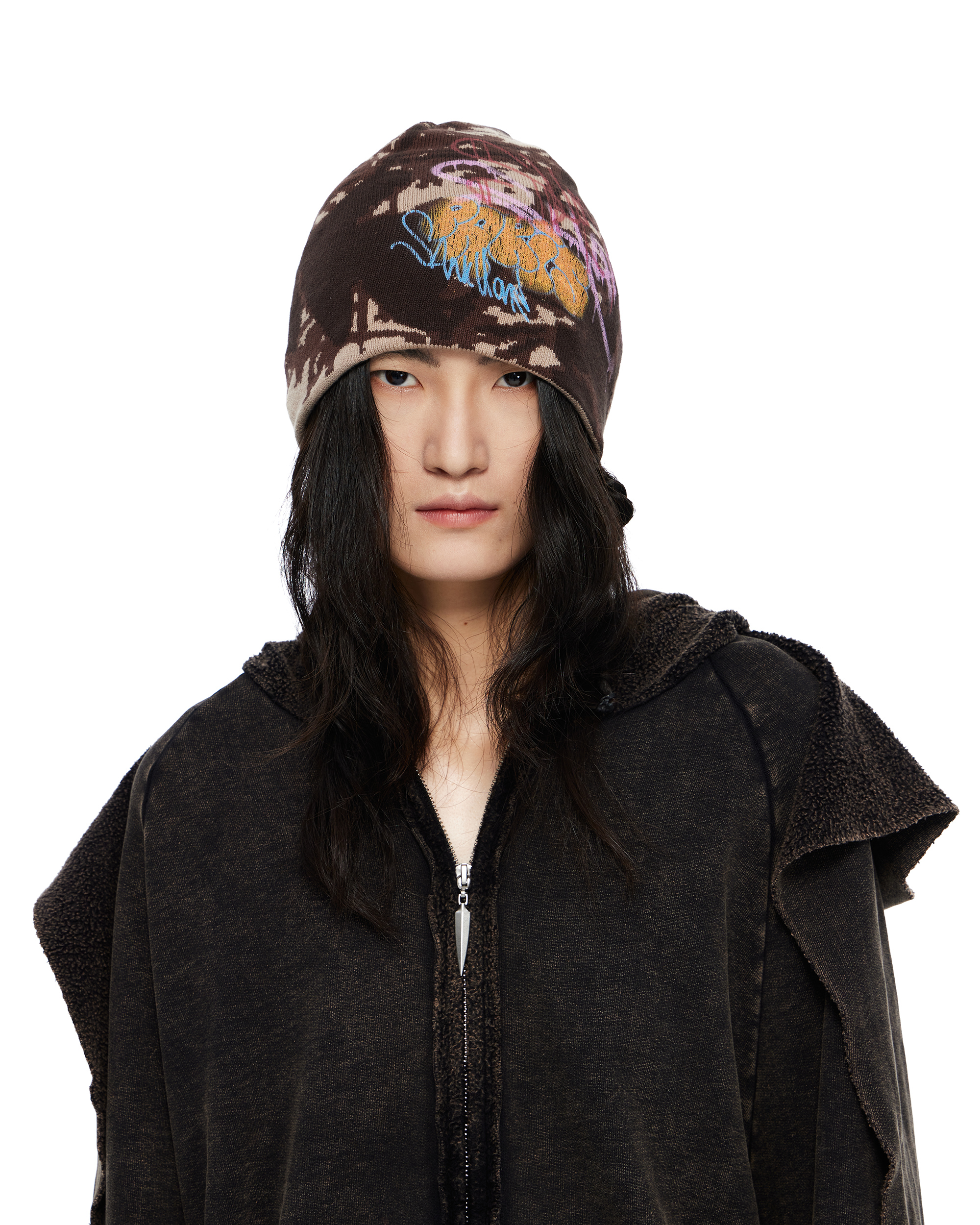 sankuanz ビーニー ニット帽 GRAFFITI PRINT BEANIE sankuanz ビーニー ニット帽 GRAFFITI PRINT BEANIE sankuanz