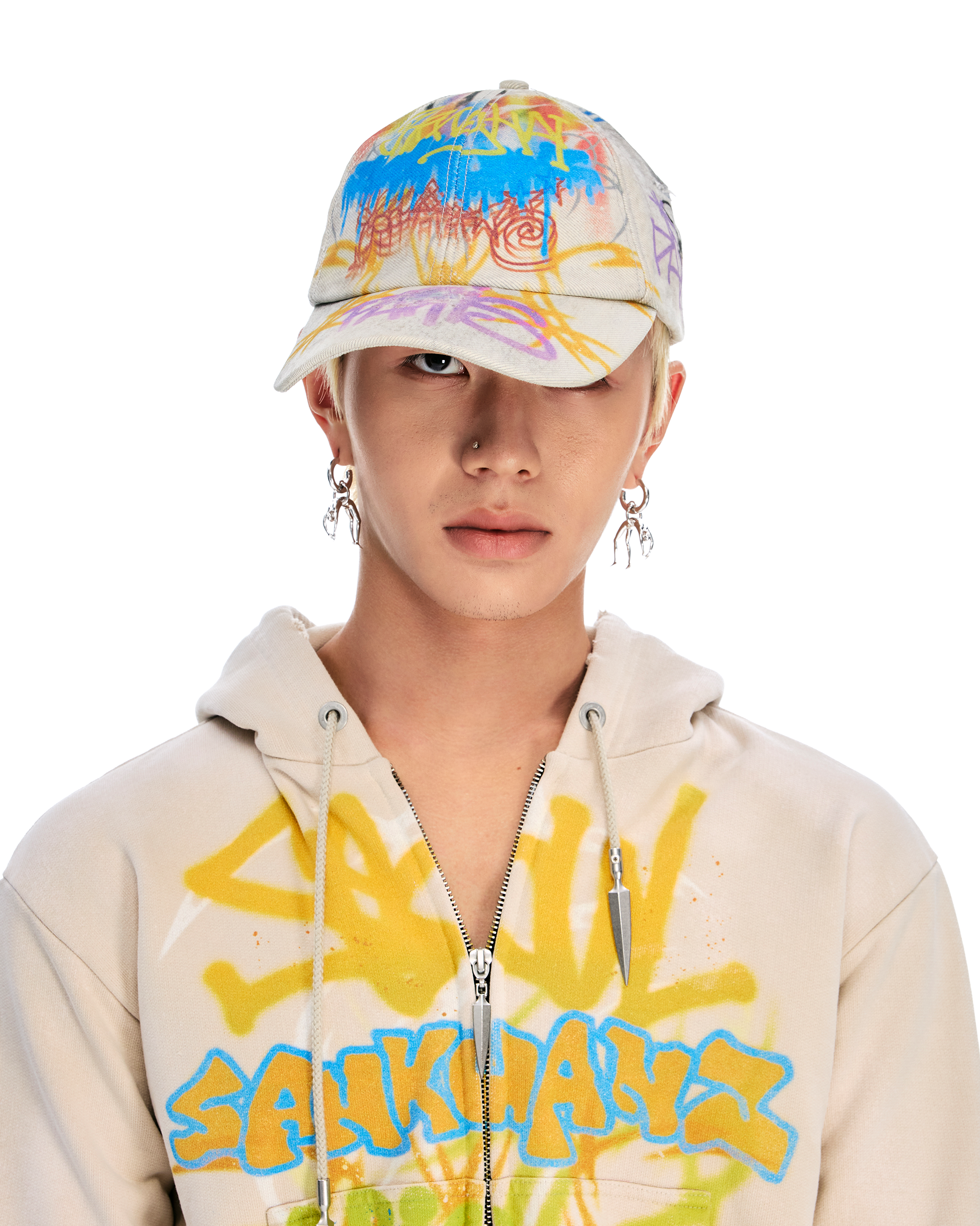 帽子 SANKUANZ PRINT DENIM BASEBALL CAP ACCESSORIES CAPS – SANKUANZ